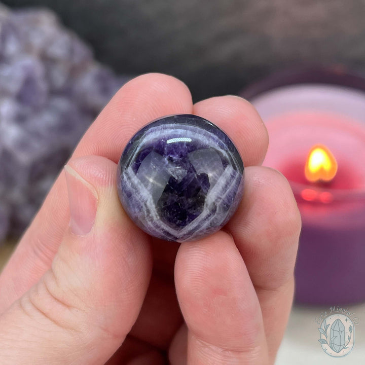 Trio of Chevron (Dream) Amethyst Spheres