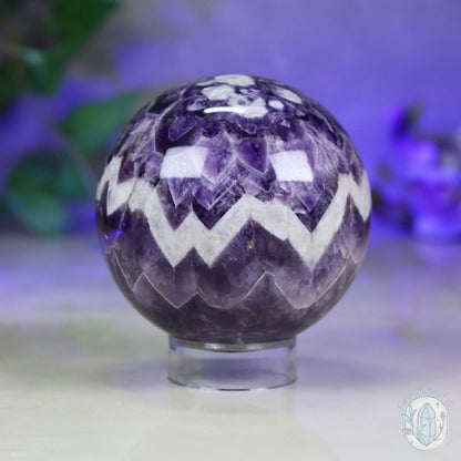 68mm Chevron (Dream) Amethyst Sphere