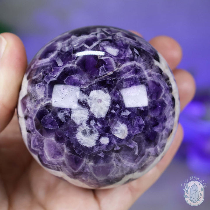 68mm Chevron (Dream) Amethyst Sphere