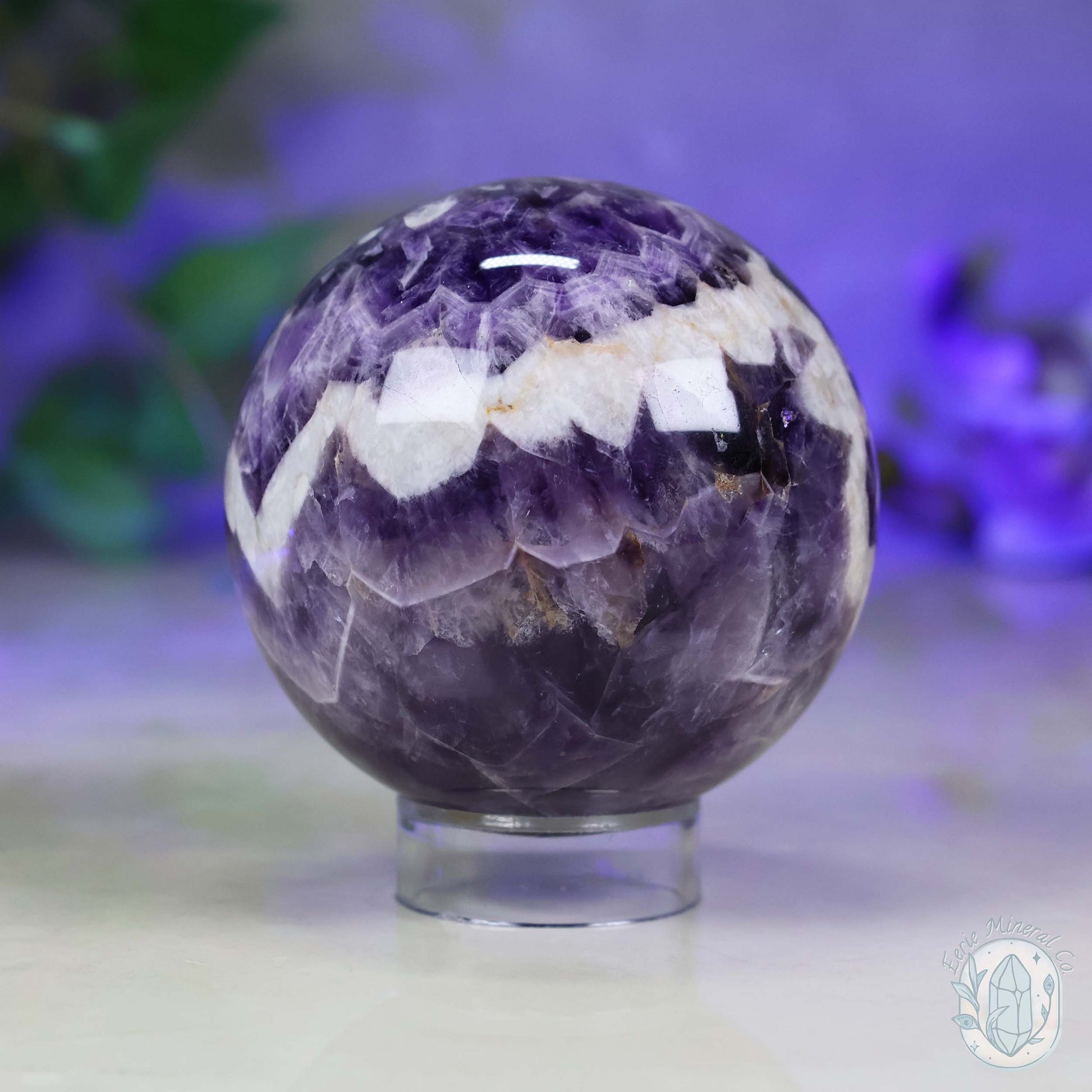 68mm Chevron (Dream) Amethyst Sphere