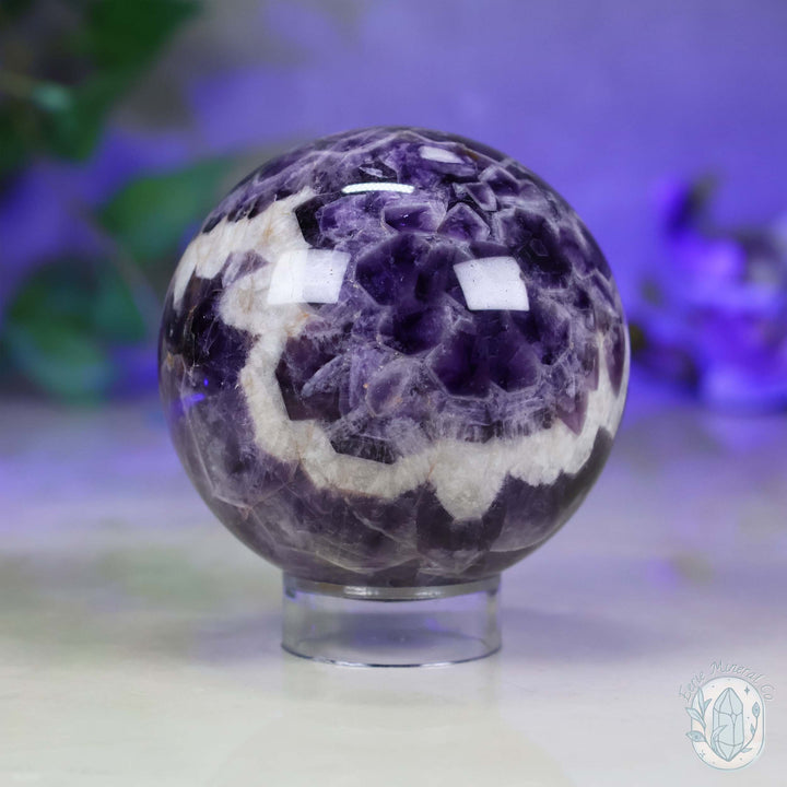 68mm Chevron (Dream) Amethyst Sphere