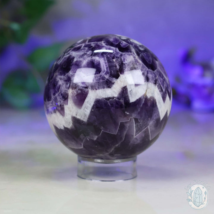 68mm Chevron (Dream) Amethyst Sphere