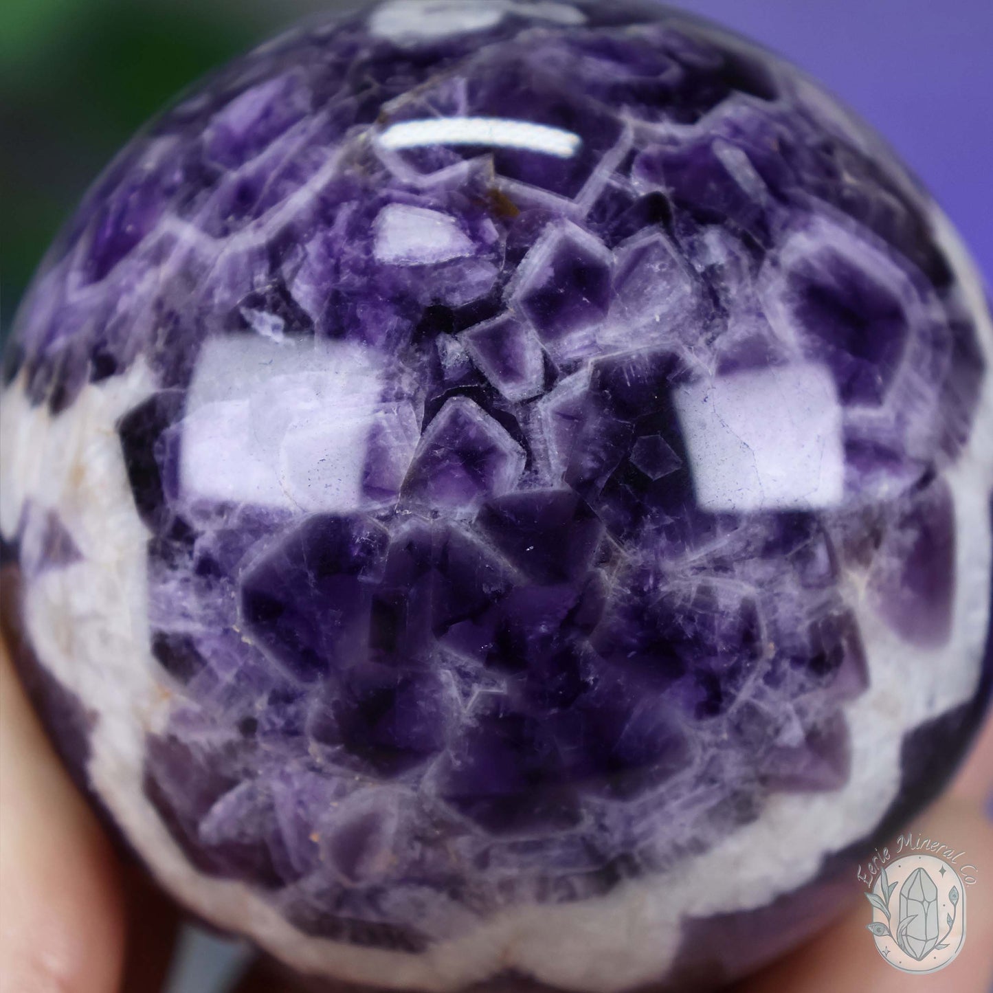 68mm Chevron (Dream) Amethyst Sphere