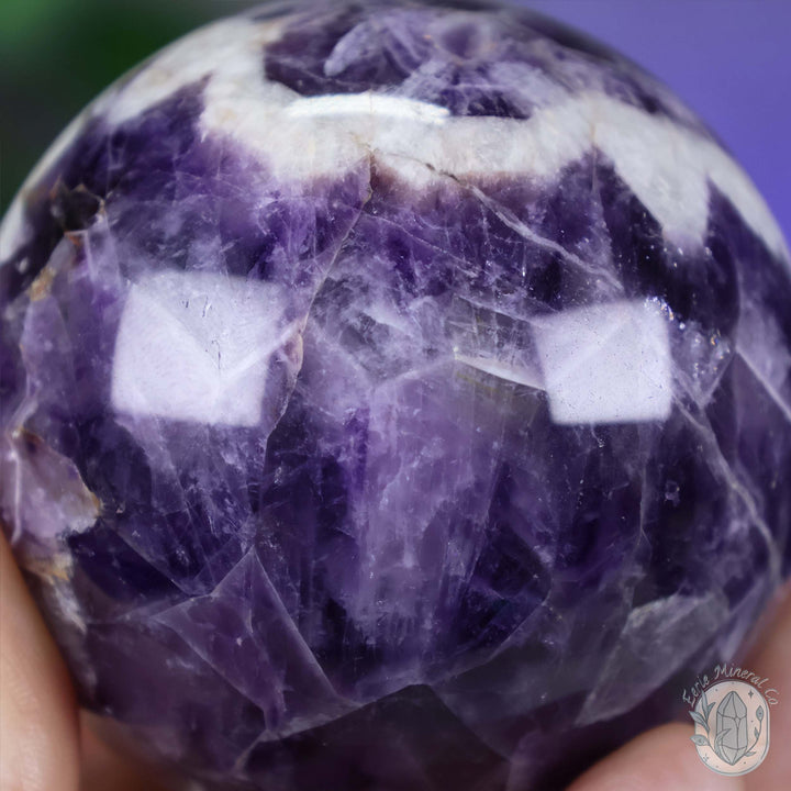 68mm Chevron (Dream) Amethyst Sphere