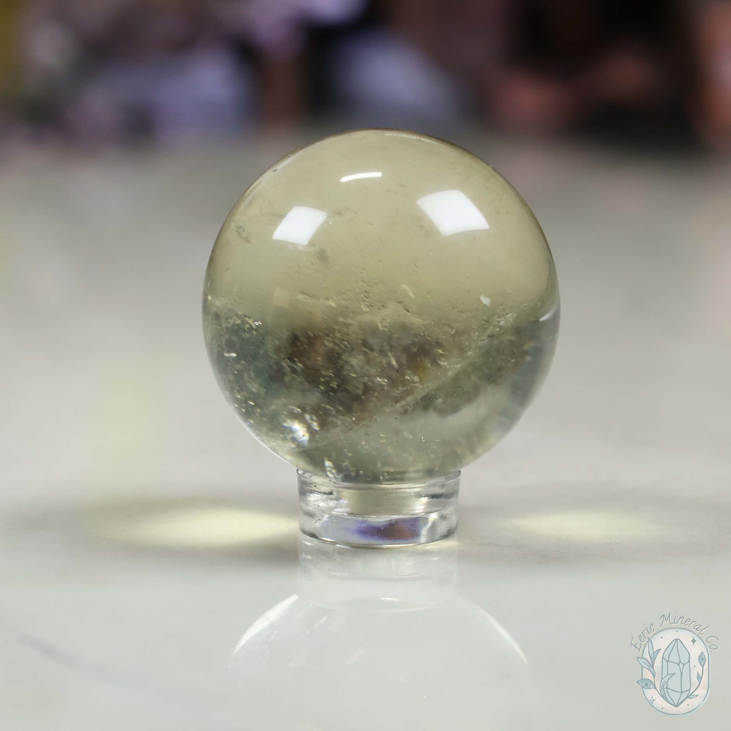 35mm Untreated Citrine Sphere From The Congo