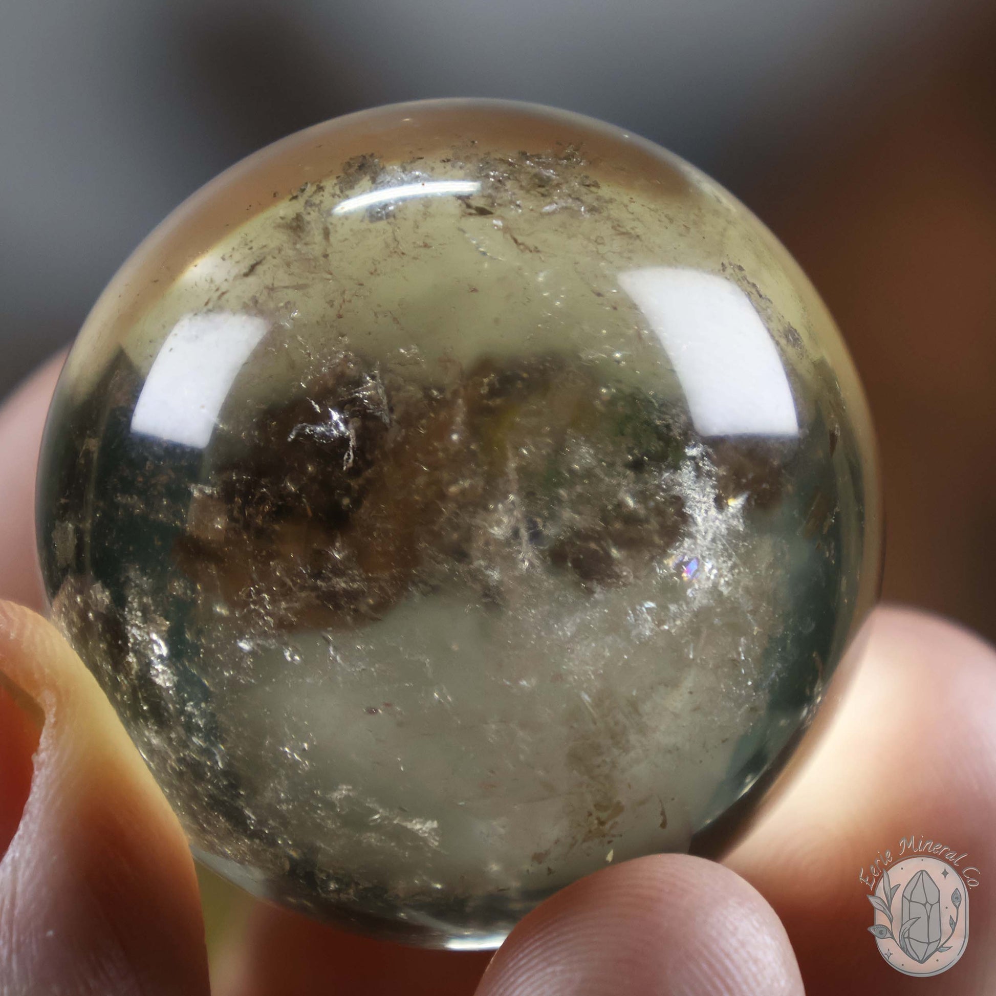 35mm Untreated Citrine Sphere From The Congo