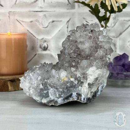 Brazilian Amethyst / Quartz with Goethite Inclusions Crystal Cluster