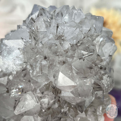 Brazilian Amethyst / Quartz with Goethite Inclusions Crystal Cluster