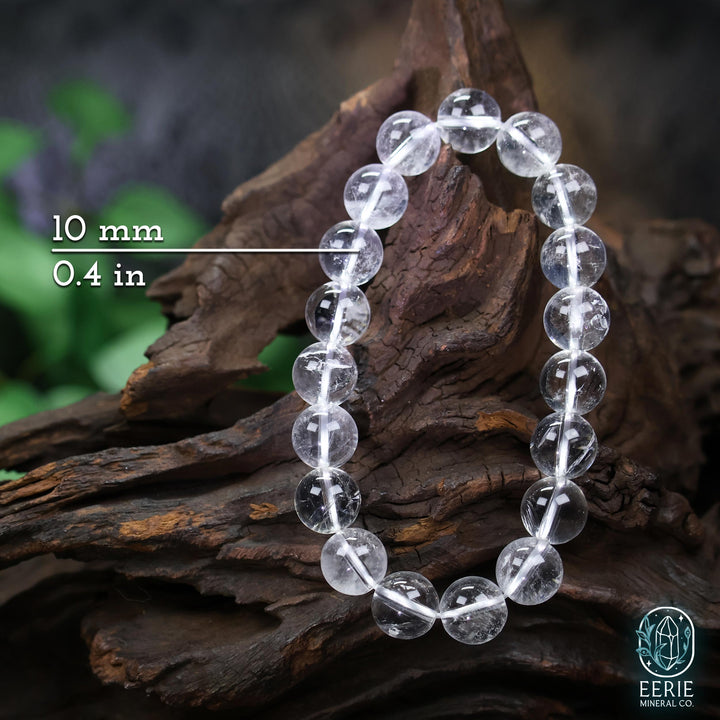 Clear Quartz Beaded Boho Stretch Bracelet