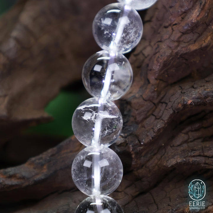 Clear Quartz Beaded Boho Stretch Bracelet