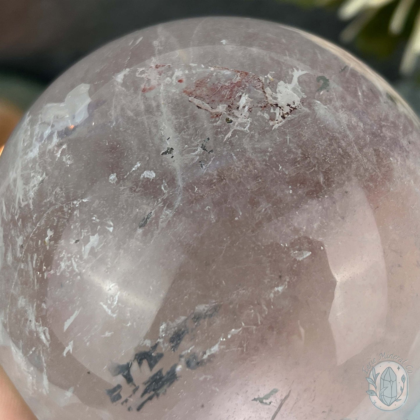 81mm Polished Clear Quartz Sphere with Rainbows