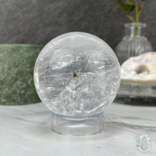 72mm Polished Clear Quartz Sphere with Rainbows