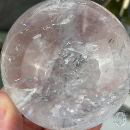 72mm Polished Clear Quartz Sphere with Rainbows