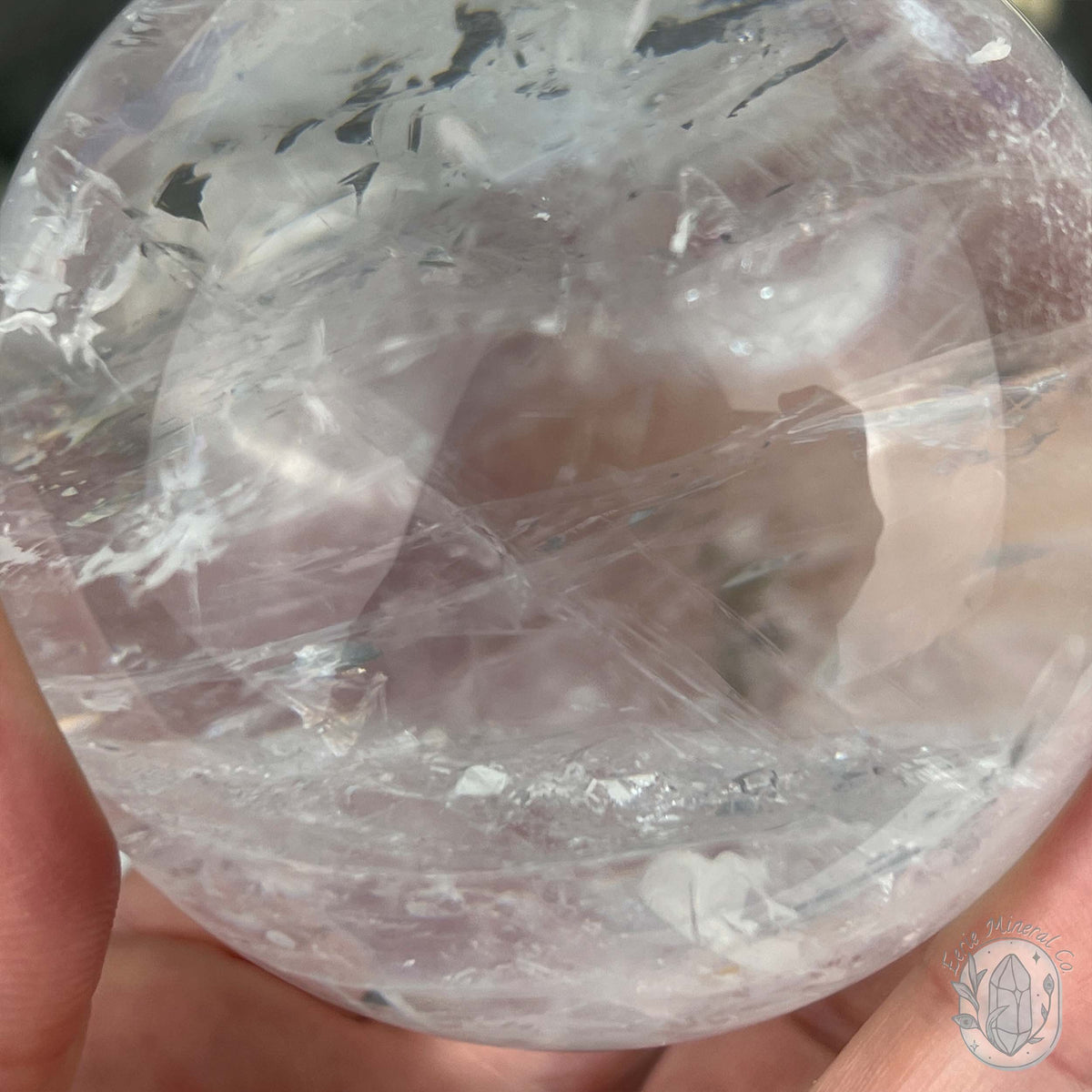 72mm Polished Clear Quartz Sphere with Rainbows