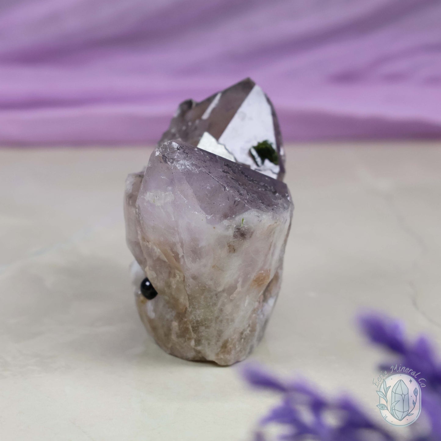 Amethyst With Epidote Crystal Cluster "Crystal Cutie"