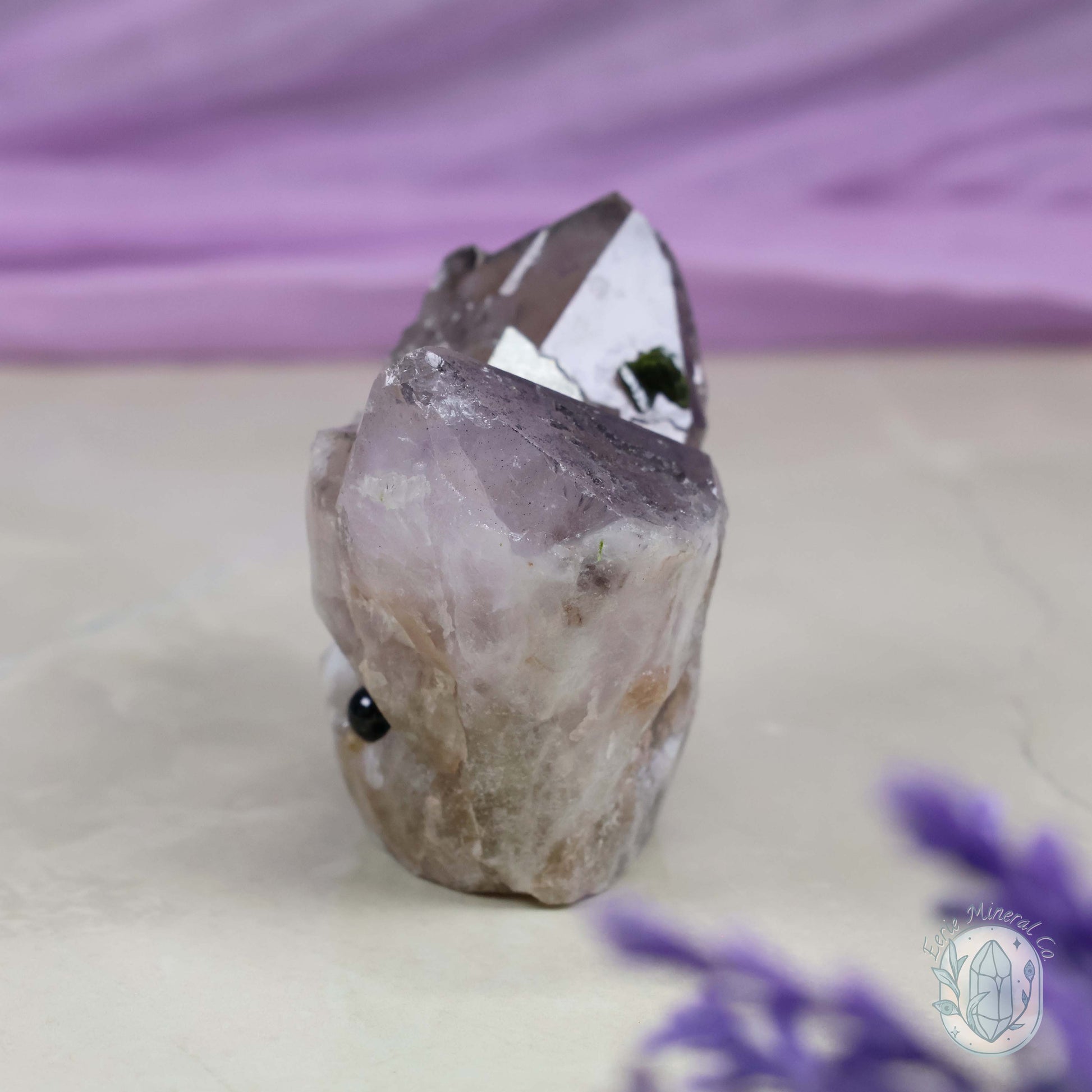 Amethyst With Epidote Crystal Cluster "Crystal Cutie"