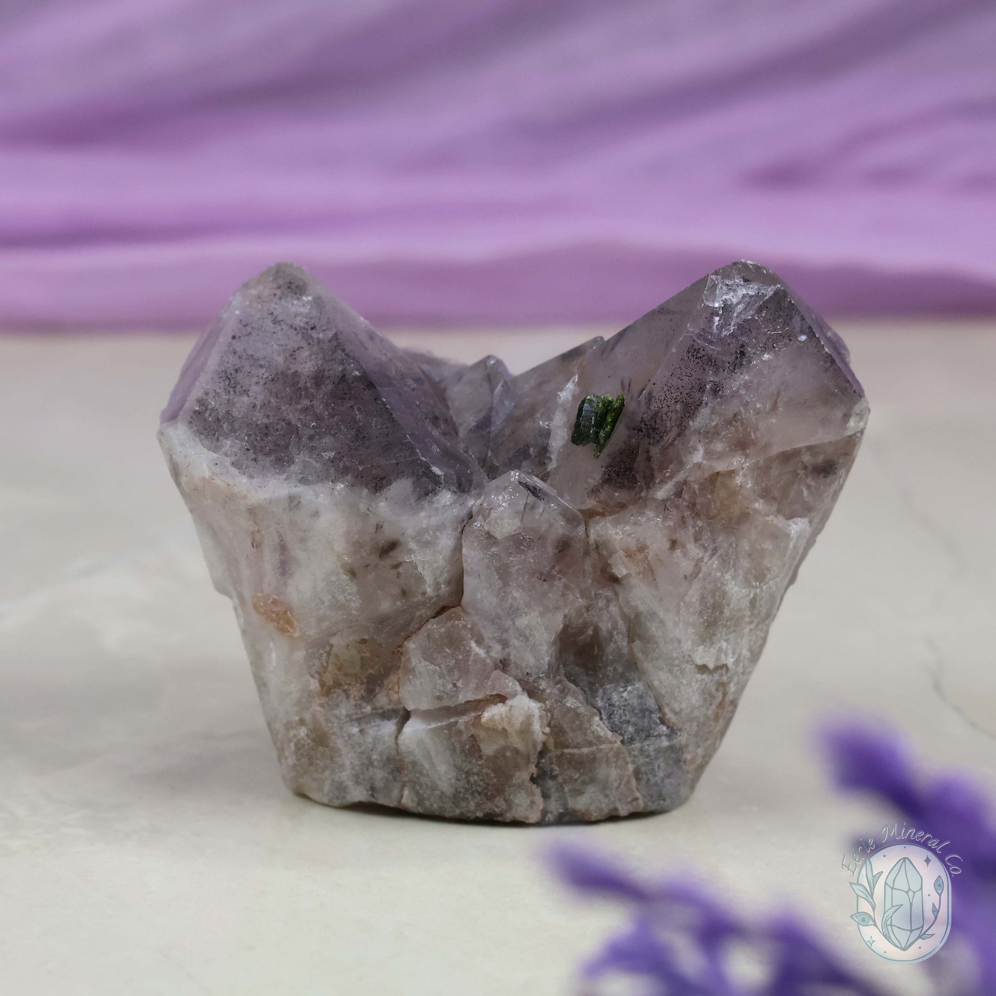 Amethyst With Epidote Crystal Cluster "Crystal Cutie"