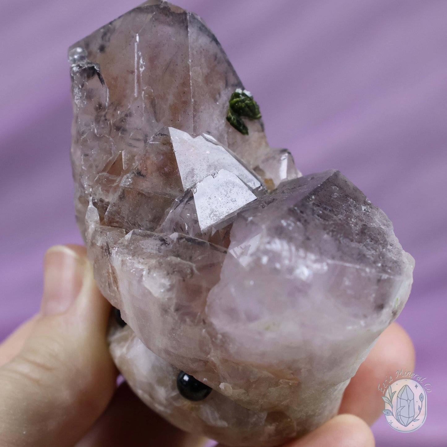 Amethyst With Epidote Crystal Cluster "Crystal Cutie"