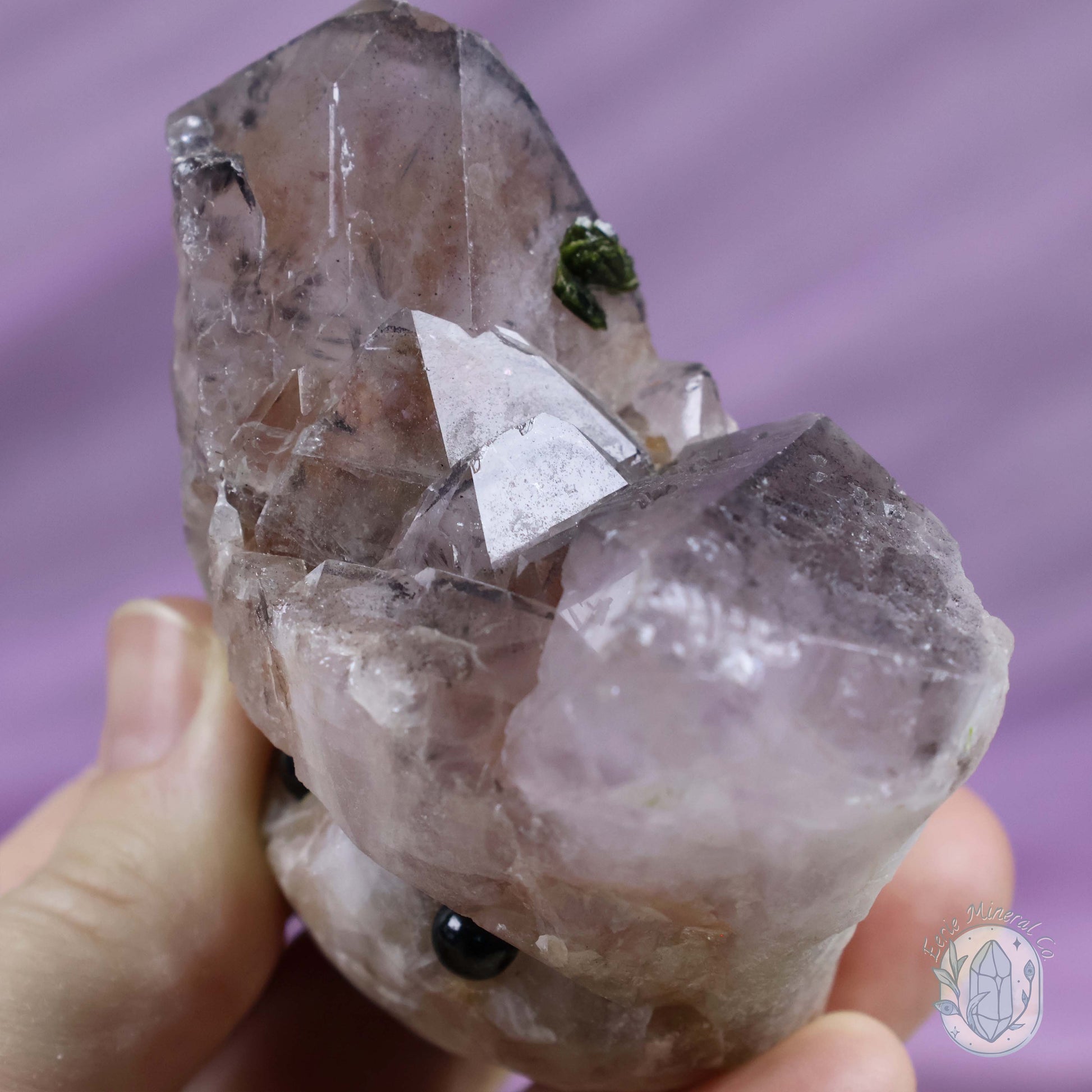 Amethyst With Epidote Crystal Cluster "Crystal Cutie"