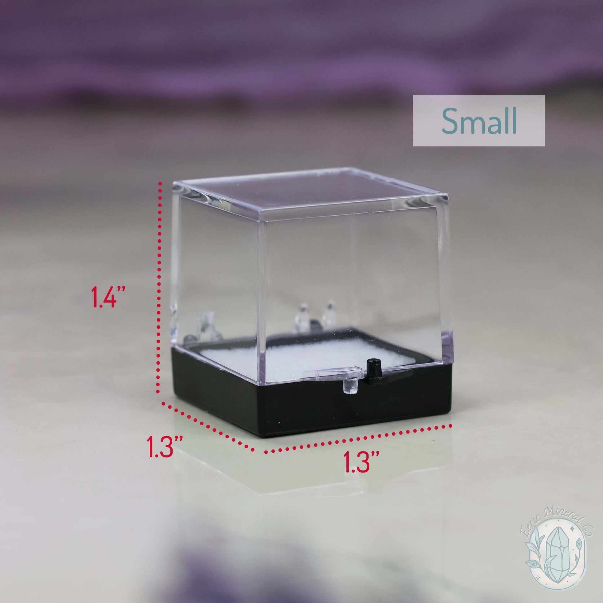 Perky Box, Crystal Specimen Boxes, Display Case with Free Mounting Putty