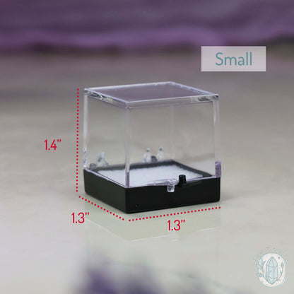 Perky Box, Crystal Specimen Boxes, Display Case with Free Mounting Putty