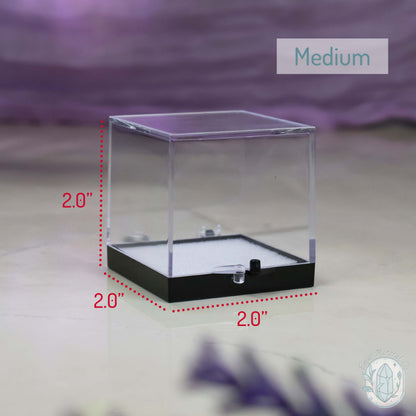 Perky Box, Crystal Specimen Boxes, Display Case with Free Mounting Putty