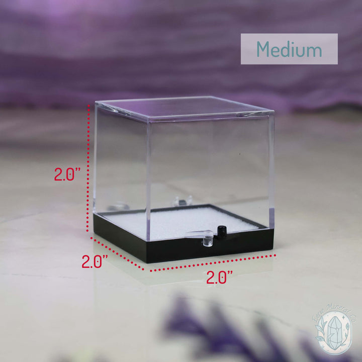 Perky Box, Crystal Specimen Boxes, Display Case with Free Mounting Putty