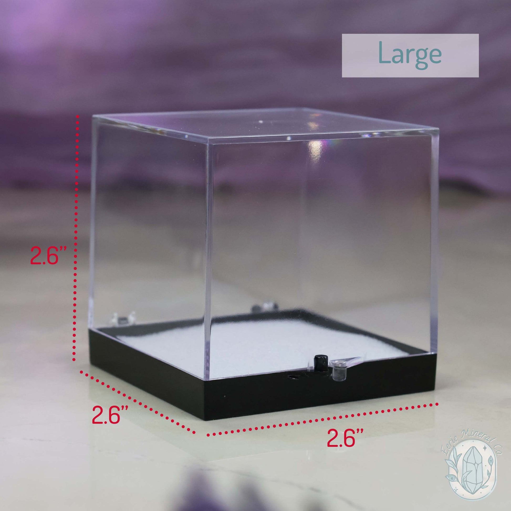 Perky Box, Crystal Specimen Boxes, Display Case with Free Mounting Putty