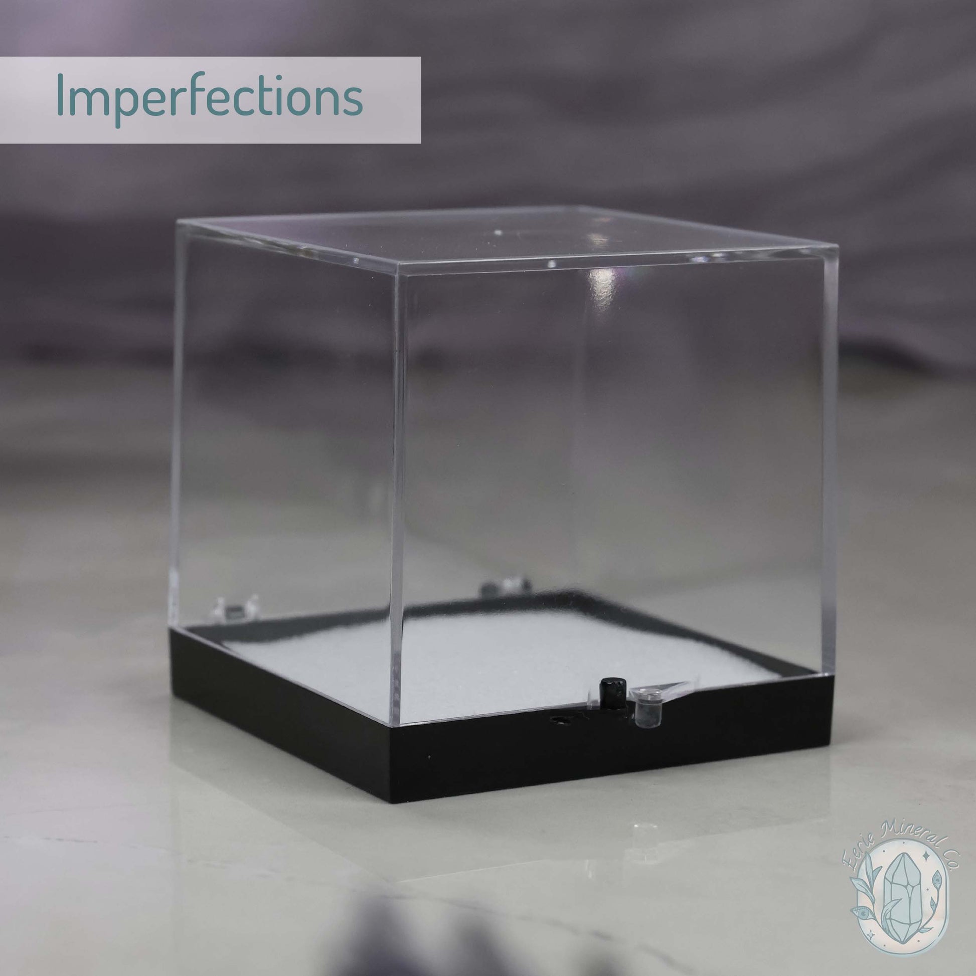 Perky Box, Crystal Specimen Boxes, Display Case with Free Mounting Putty