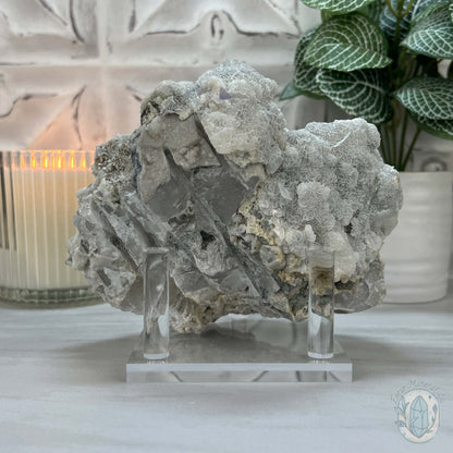 UV Reactive Purple Fluorite With Dolomite, Calcite, And Quartz