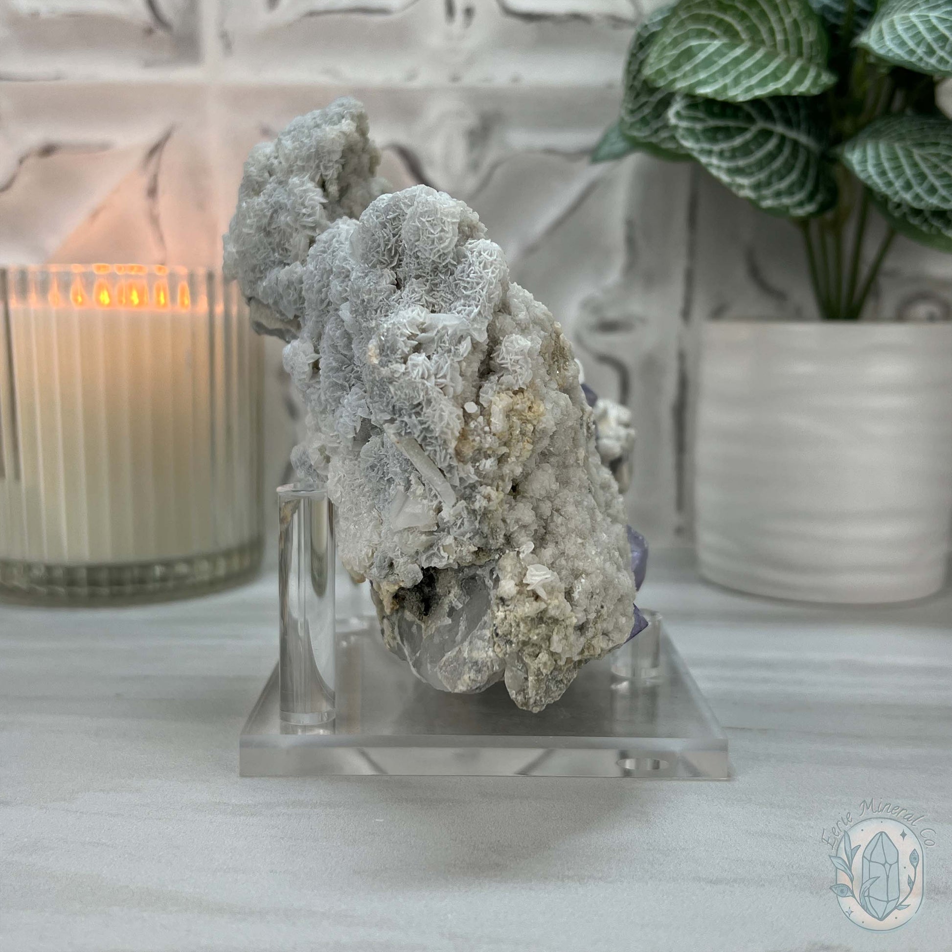 UV Reactive Purple Fluorite With Dolomite, Calcite, And Quartz