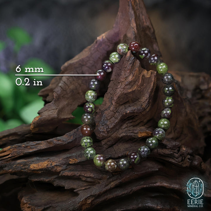 Dragon Bloodstone Beaded Boho Stretch Bracelet