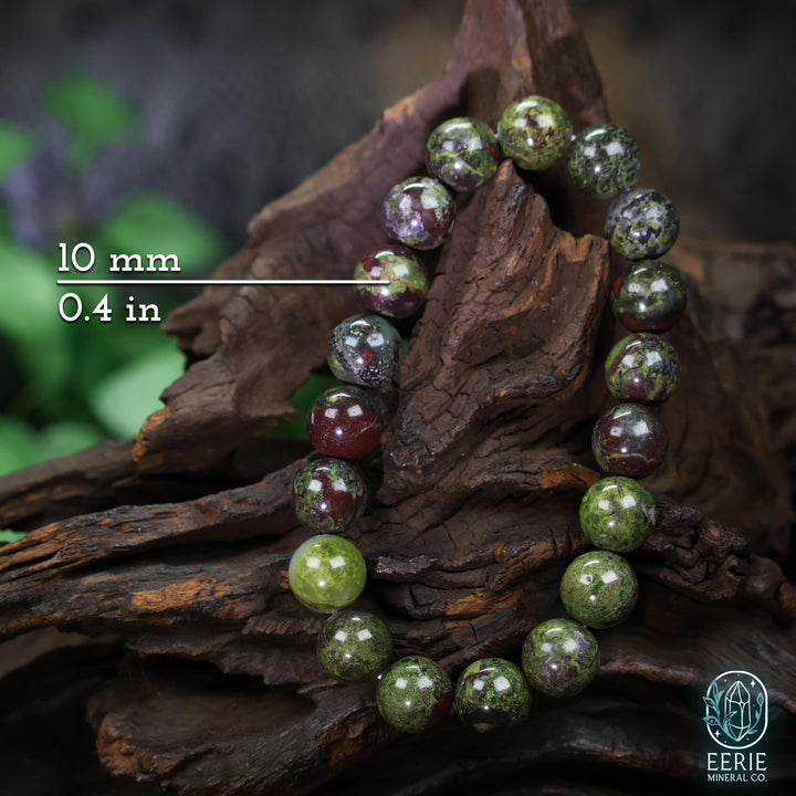 Dragon Bloodstone Beaded Boho Stretch Bracelet