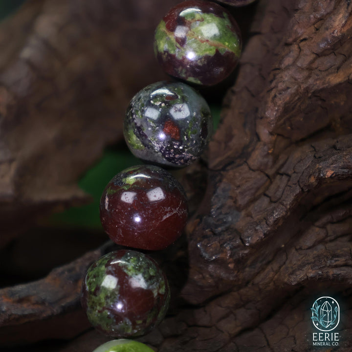 Dragon Bloodstone Beaded Boho Stretch Bracelet