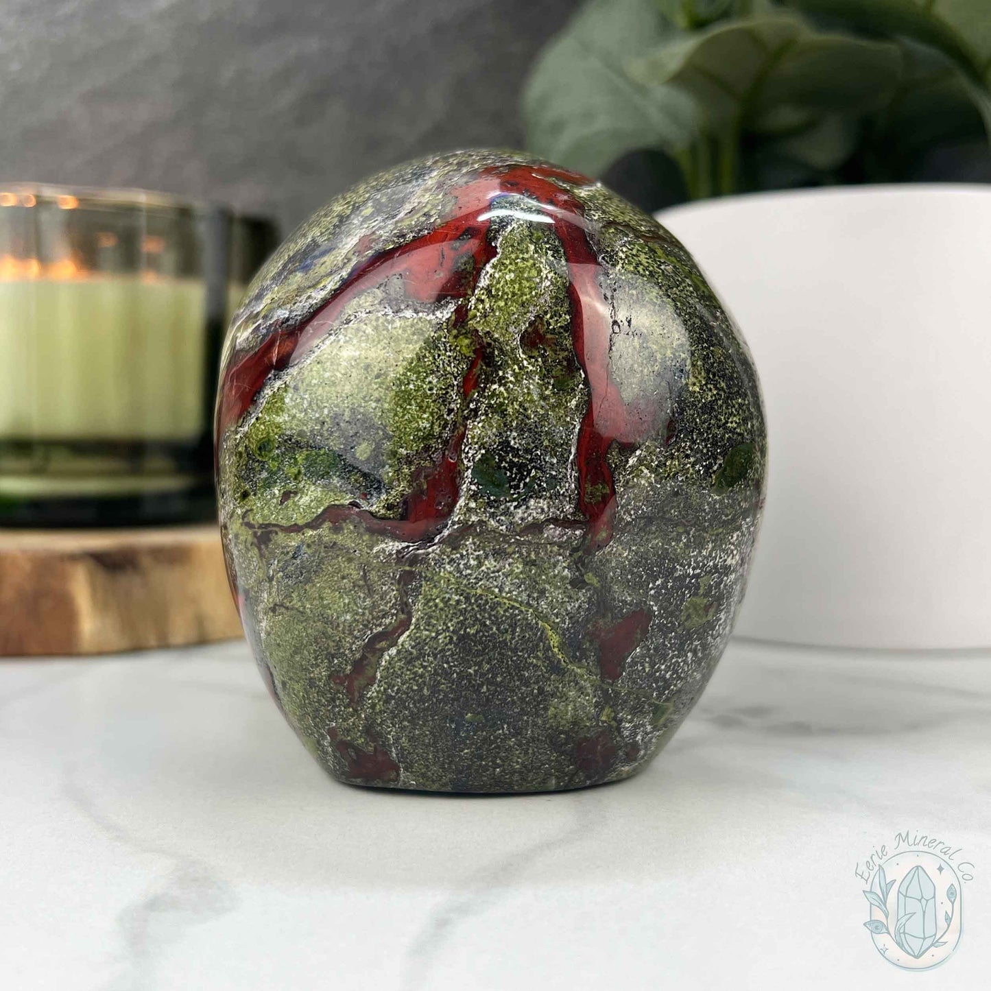 4.20" Polished Dragon Bloodstone Skull Carving