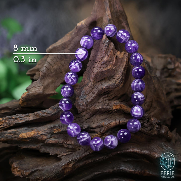 Dream Amethyst Beaded Boho Gemstone Stretch Bracelet