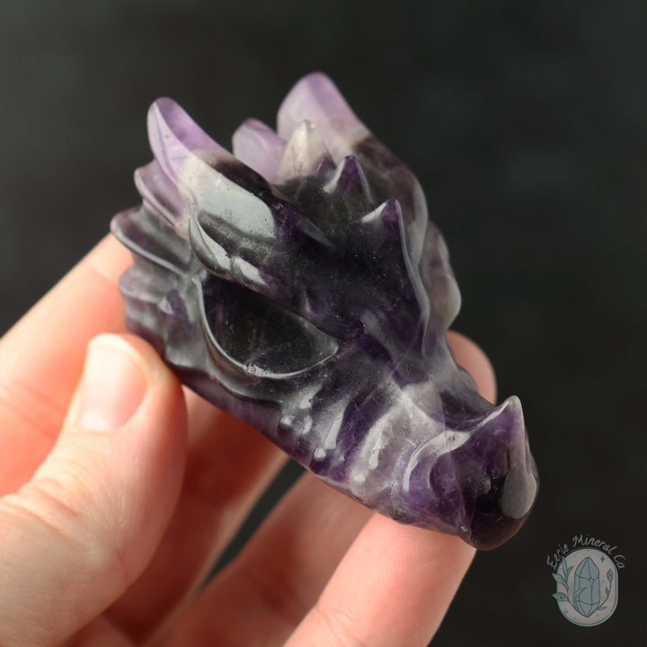 Dream Amethyst Dragon Head Carving