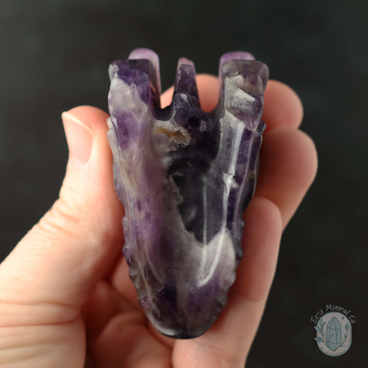 Dream Amethyst Dragon Head Carving