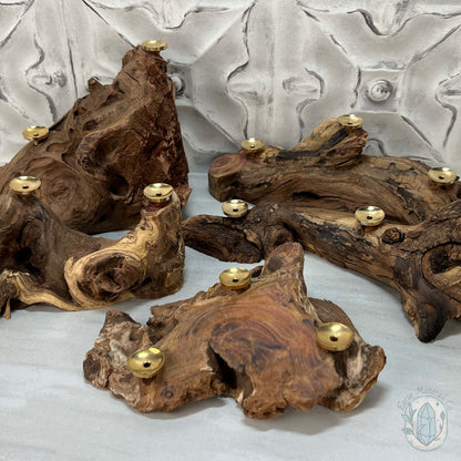 Driftwood Sphere Holder Stand for 3 Spheres or Orbs