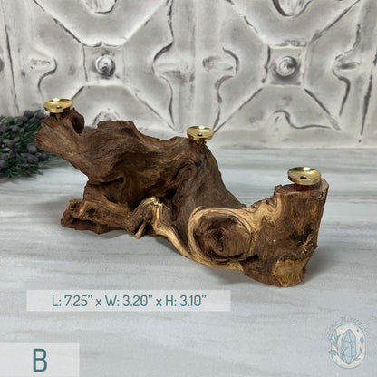 Driftwood Sphere Holder Stand for 3 Spheres or Orbs