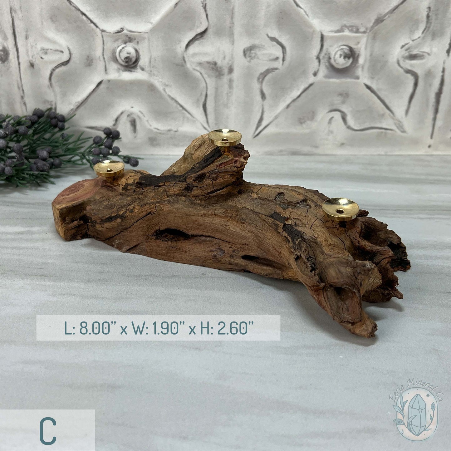 Driftwood Sphere Holder Stand for 3 Spheres or Orbs