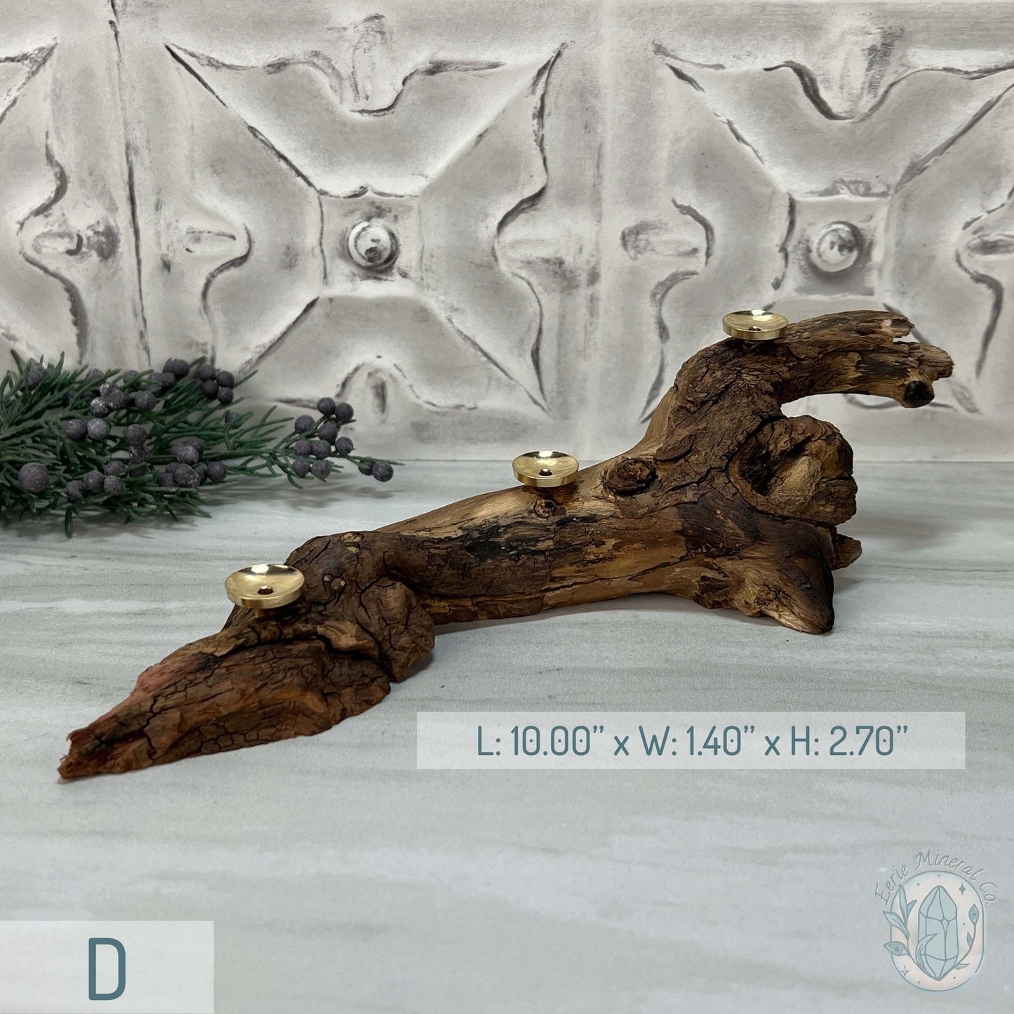 Driftwood Sphere Holder Stand for 3 Spheres or Orbs