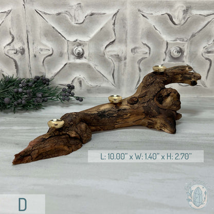 Driftwood Sphere Holder Stand for 3 Spheres or Orbs