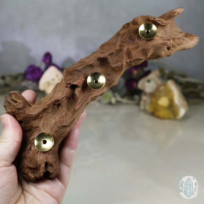 3 Sphere Holder Natural Driftwood Stands