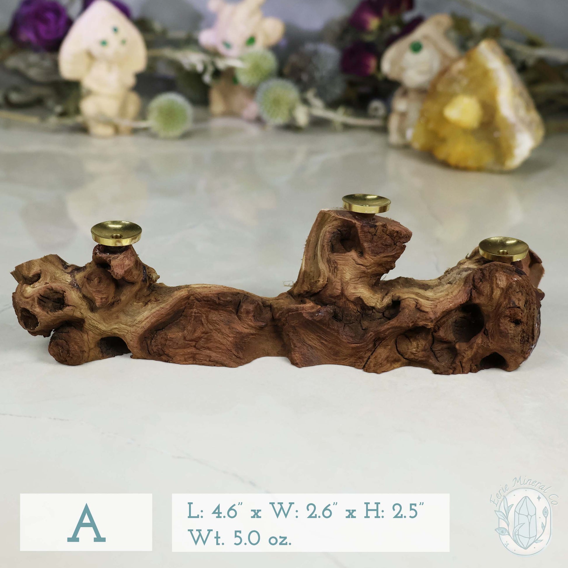 3 Sphere Holder Natural Driftwood Stands