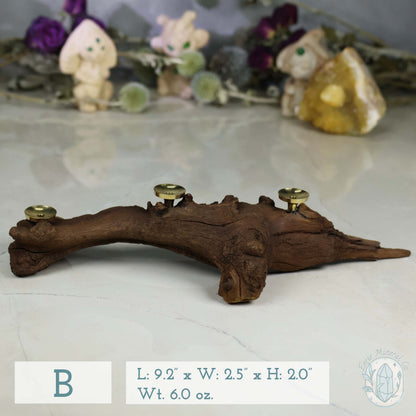 3 Sphere Holder Natural Driftwood Stands