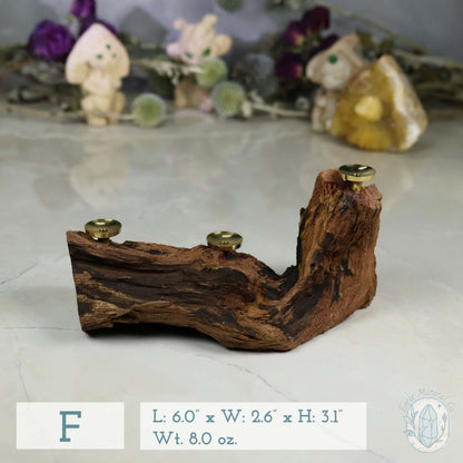 3 Sphere Holder Natural Driftwood Stands