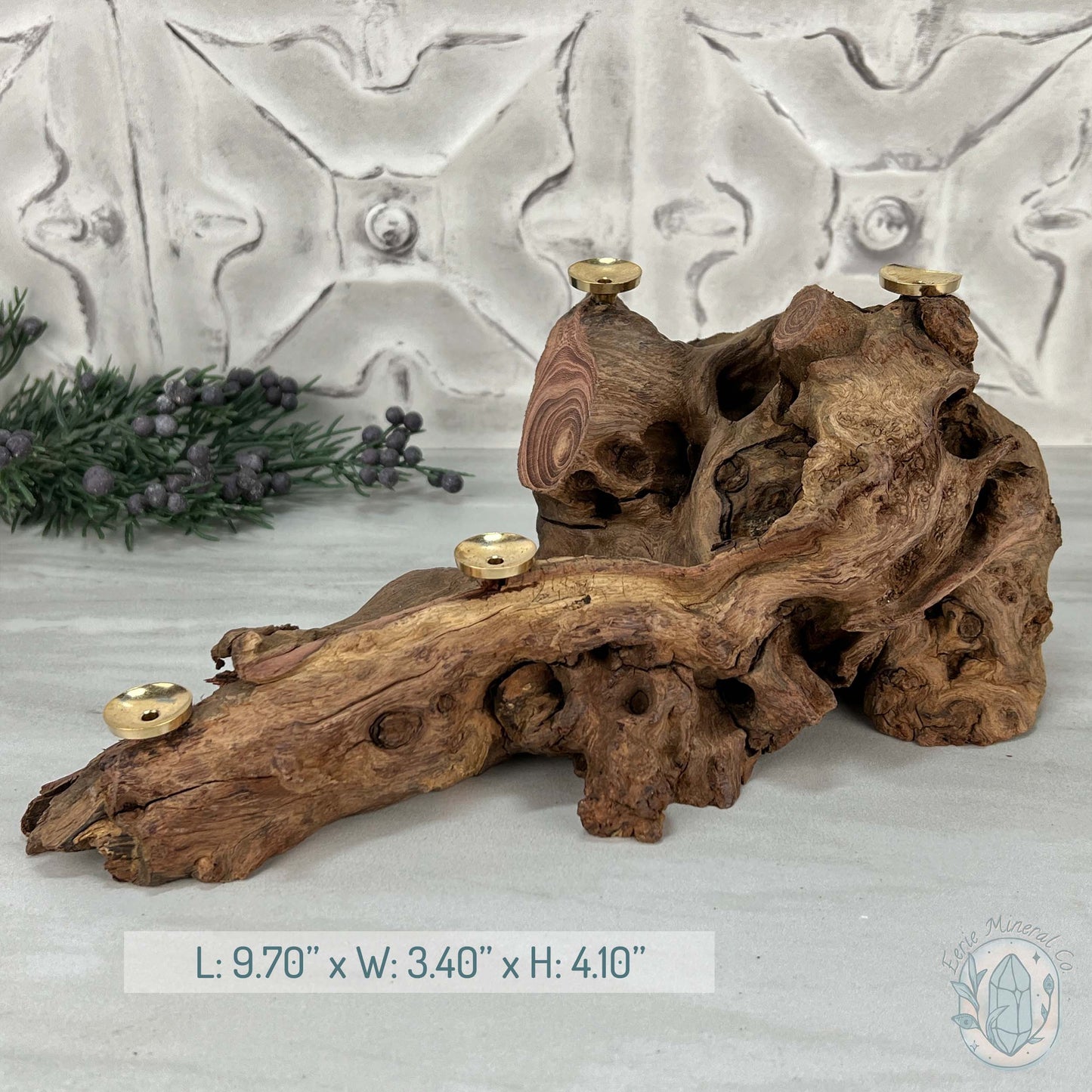 Driftwood Sphere Holder Stand for 4 Spheres or Orbs