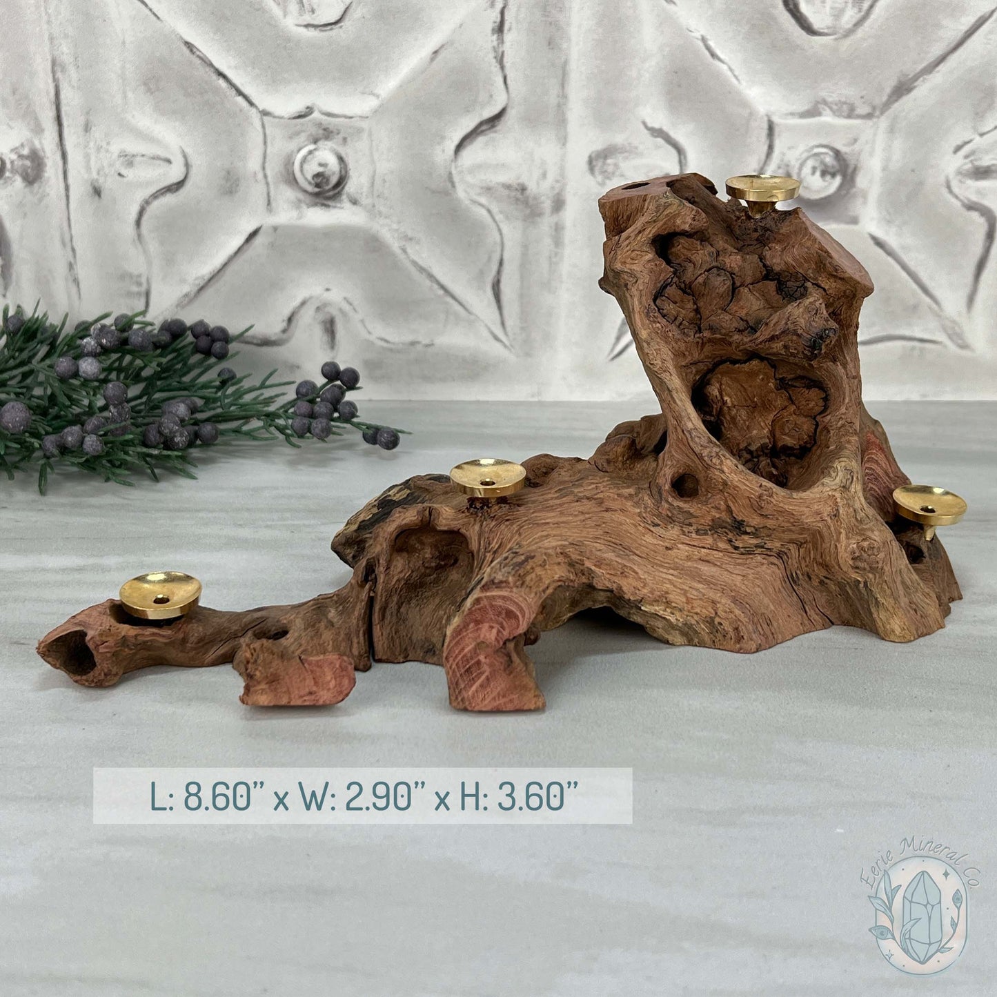 Driftwood Sphere Holder Stand for 4 Spheres or Orbs