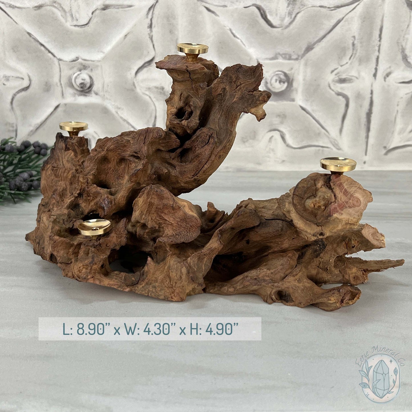 Driftwood Sphere Holder Stand for 4 Spheres or Orbs